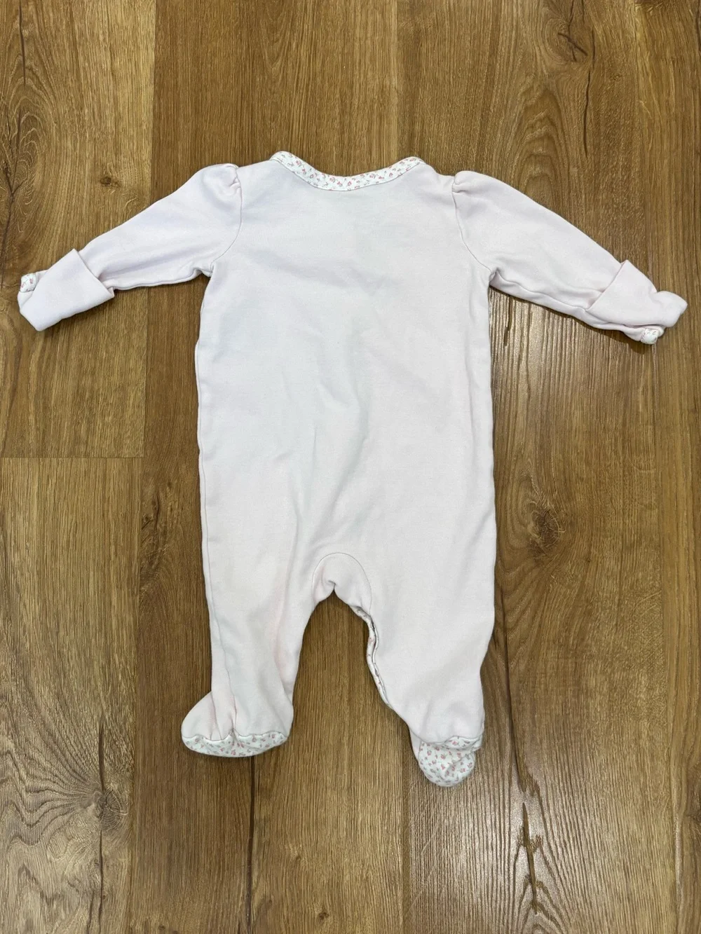 Ralph Lauren Floral Puff Sleeve Snap Onesie